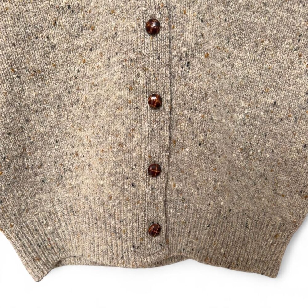 Vintage Eddie Bauer Wool Tweed Sweater Vest Speckled Knit size L - Picture 5 of 8